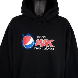 Pepsi Max Sweatshirt Hoodie Mens Size Large Pullover Zero Calories Cola Soda